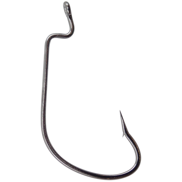 Cheap 50PCS Black Sharp Bleeding Bait Wide Gap Wrom Hooks Carolina/Texas Rig  Hooks for Soft Plastic Lure Bass Fishing Fishhook