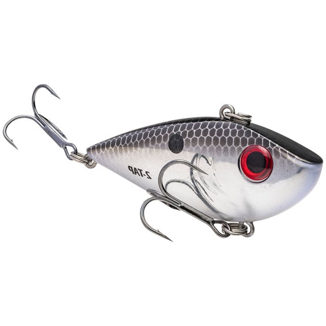 Strike King Red Eyed Shad Tungsten 2 Tap Crankbait color Chrome Black