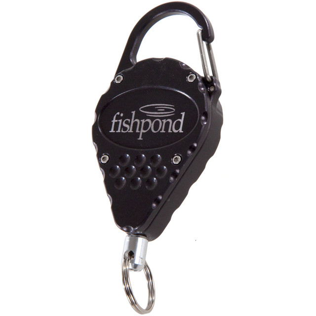 SF Fly Fishing Zinger Retractor with Retractable Measuring Tape Carabiner  Style for Anglers Tools and Gears Holder Combo Black