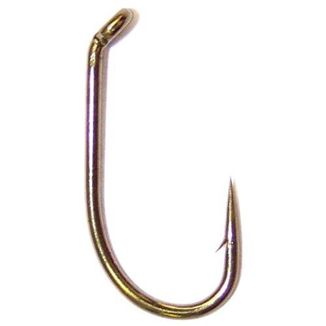 Mustad Classic Reversed Straight Eye Wide Gap Hollow Point Hook (Pack of  10), Bronze, 1