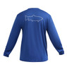 FishUSA Men's Salmon Long Sleeve Performance Shirt back view