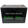 Amped Outdoors 12v 80Ah LiFePO4 Lithium Battery - Front View