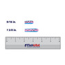 Acme Rattlin' Spinner Body size comparison of 9/16 inch and 1 3/8 inch in color Rainbow on 6 inch ruler