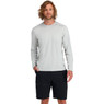 Simms Men's SolarFlex Crewneck on model Sterling Cinder color