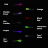ADK Custom Jigs Ice Fluke Plastic Soft Baits All Available Colors Glowing