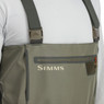 Simms Men's Tributary Stockingfoot Chest Waders Basalt color zippered top stash pocket close up