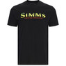 Simms Men's Logo Short Sleeve T-Shirt Black Neon color Front