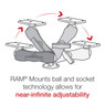 RAM Mounts For Humminbird Helix 7 medium length arm diagram