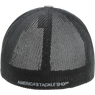 FishUSA Flexfit Hardcore Fitted Hat color Dark Heather/Black back view