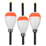 Group of three Thill Foam Pear Weighted Floats - Slip Stick in Red White color pack of three
