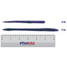 Z-Man Finesse Wormz color June Bug in both sizes (4 in., 7 in.) above a 6 inch FishUSA ruler