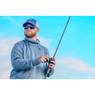 Angler wearing FishUSA hat using Douglas ERA Casting Rod