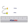 Kalin's Slip Bobber Jig color Maverick 1/16 oz and 1/8 oz size comparison over FishUSA ruler