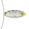 Eye-Fish Premium Single Willow Blade Worm Harness example of crushed silver back on color Fire Tiger-Silver Back