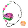 Eye-Fish Premium Single Colorado Blade Worm Harness color Watermelon Glow - Copper Back