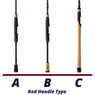 13 Fishing Myth Spinning Rod handle comparison chart
