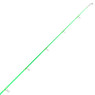 Okuma Cat Slayer Spinning Rod close up of guides on hi vis green color blank