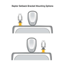 Minn Kota Raptor 3 in. Setback Bracket mounting diagram