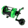 Mad Katz Genesis Casting Reel in Lucid color, Green and Black finish with aluminum power handle.