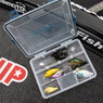 FishUSA Flagship Small Waterproof Tackle Box open in use (baits pictured not included)