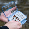FishUSA Flagship Dual Sided Fly & Jig Box in use open (fly's not included)