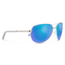 Suncloud Eyewear Aviator Polarized Sunglasses color Silver - Polarized Blue Mirror