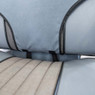 Fish Fighter Boat Seat Backpack installed in gap between the seat cushion and the back rest