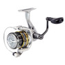 Okuma Avenger B Spinning Reel angled front view showing spool and reel handle