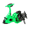 Okuma Cat Slayer Custom Baitfeeder Spinning Reel model CSCF-6000NG color Neon Green opposite side of handle
