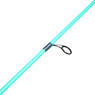 Okuma Pulse Wave Inshore Spinning Rod color Sea Foam close up of guide 