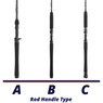 Penn Carnage III Inshore Casting Rod handle comparison chart