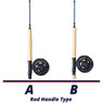 Pflueger President Fly Combo handle comparison photo