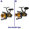 Penn Spinfisher VII Spinning Reel handle comparison chart 