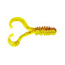 Bobby Garland Pile Diver Soft Bait color Chartreuse Red Glitter