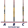 Jenko HyperSense Panfish Spinning Rod handle comparison chart