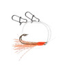 Fishing Addiction Gear Clip-On Flies color Orange Fire