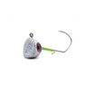 Epic Baits Matt Becker Scan Head Jig - 3/0 Hook side view of color silver flake
