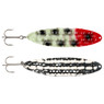 Moonshine Lures Hammered Moonchip Spoon color Glow Bloody Nose