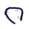 K & E Tackle Bass Stopper Rigged Worm color Purple Red Dot with line