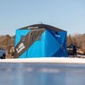 Clam X-400 Thermal Hub Ice Shelter set up on the snow