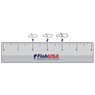 FishUSA Dual Lock Snaps in all sizes (1, 2, 3) above a 6 inch FishUSA ruler
