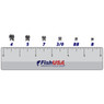 FishUSA Removable Split Shot in all sizes (4, 5, 7, 3/0, BB, B) above a 6 inch FishUSA ruler
