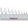 FishUSA Octopus Hooks in all sizes (2/0, 1/0, 1, 2, 4, 6, 8, 10, 12) above a 6 inch FishUSA Ruler