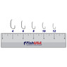 FishUSA Baitholder Hooks in all sizes (4, 6, 8, 10, 12) above a 6 inch FishUSA ruler