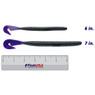 Gambler Lures Burner Worm color June Bug in all sizes (6 in., 7 in.) above a 6 inch FishUSA ruler