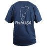 FishUSA Status Short Sleeve T-Shirt color Gunmetal back