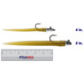 RonZ Lures Orignal Series Rigged Soft Bait color Sand Eel in both sizes (6 in. and 1 oz., 8 in. and 1 1/2 oz.) above a 6 inch FishUSA ruler