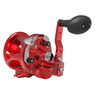 Avet JX MC G2 Two-Speed Lever Drag Conventional Reel color Red right hand with Glide Plate