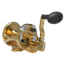 Avet LX MC G2 Two-Speed Lever Drag Conventional Reel color Gold right hand with Glide Plate