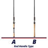 13 Fishing Trvl Casting Rod handle comparison chart